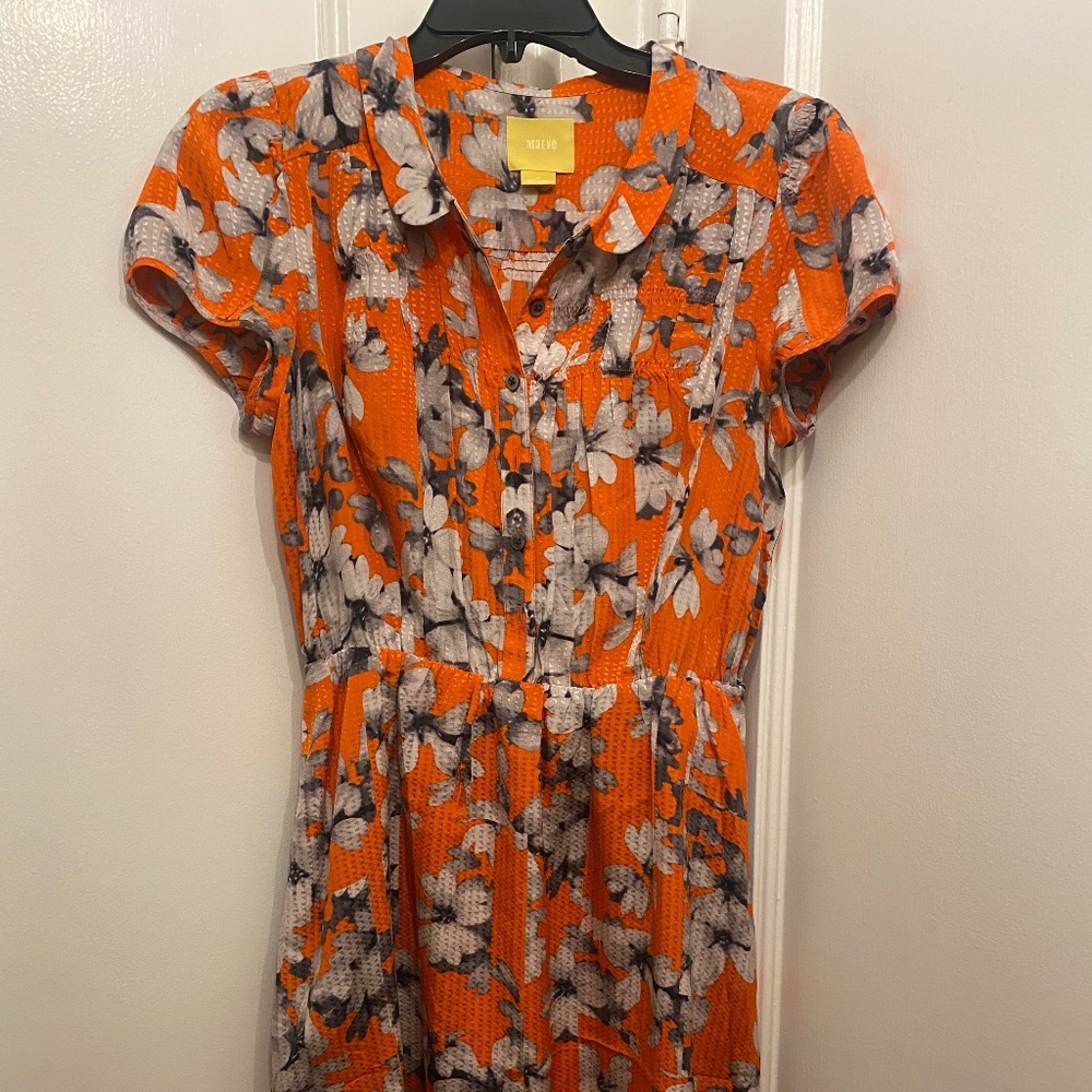 Anthropologie Silk Shirtdress